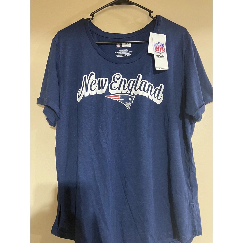 New England Patriots‎ NFL Team Apparel T-Shirt Graphic Tee Women's XXL NWOT